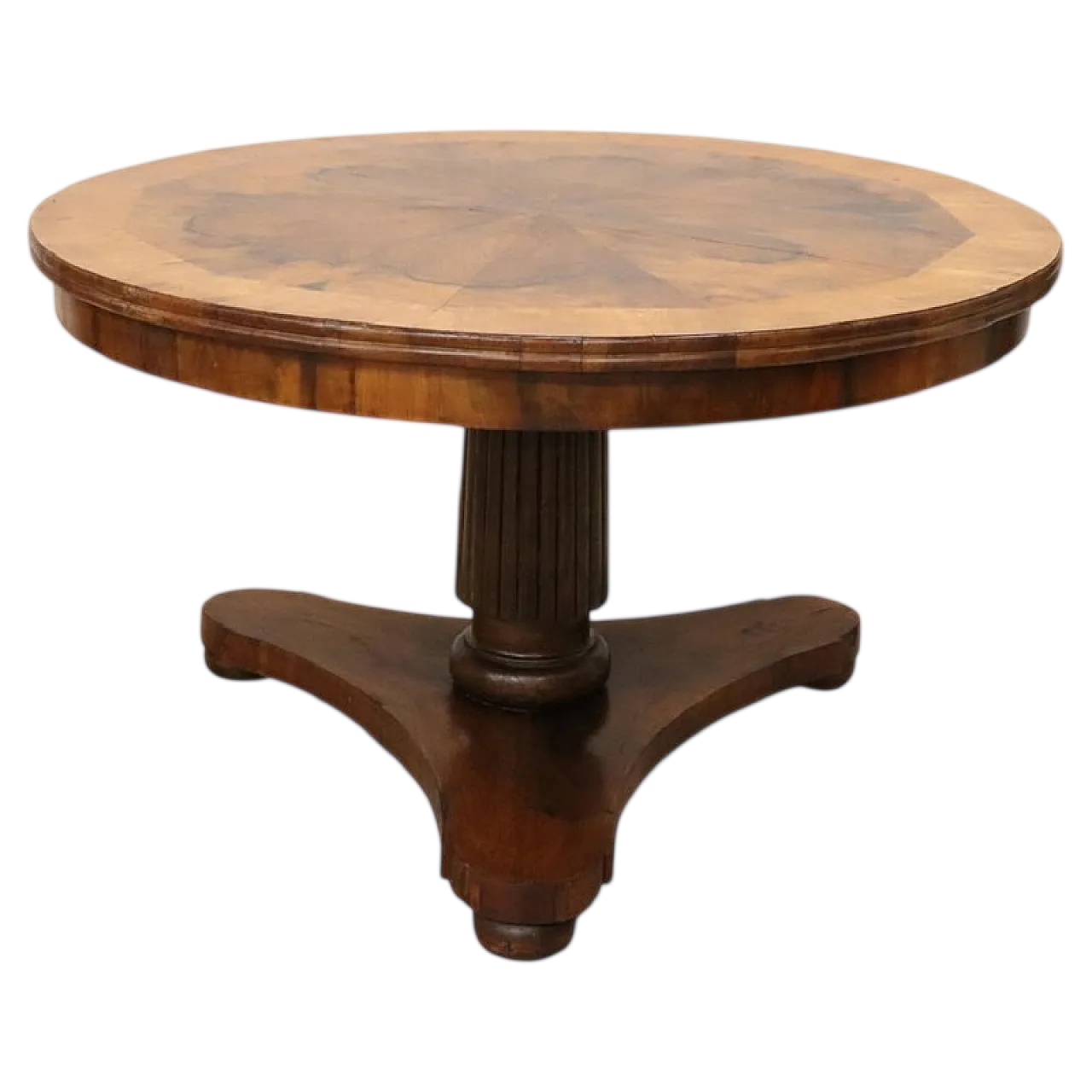 Round walnut table, early 19th century 11