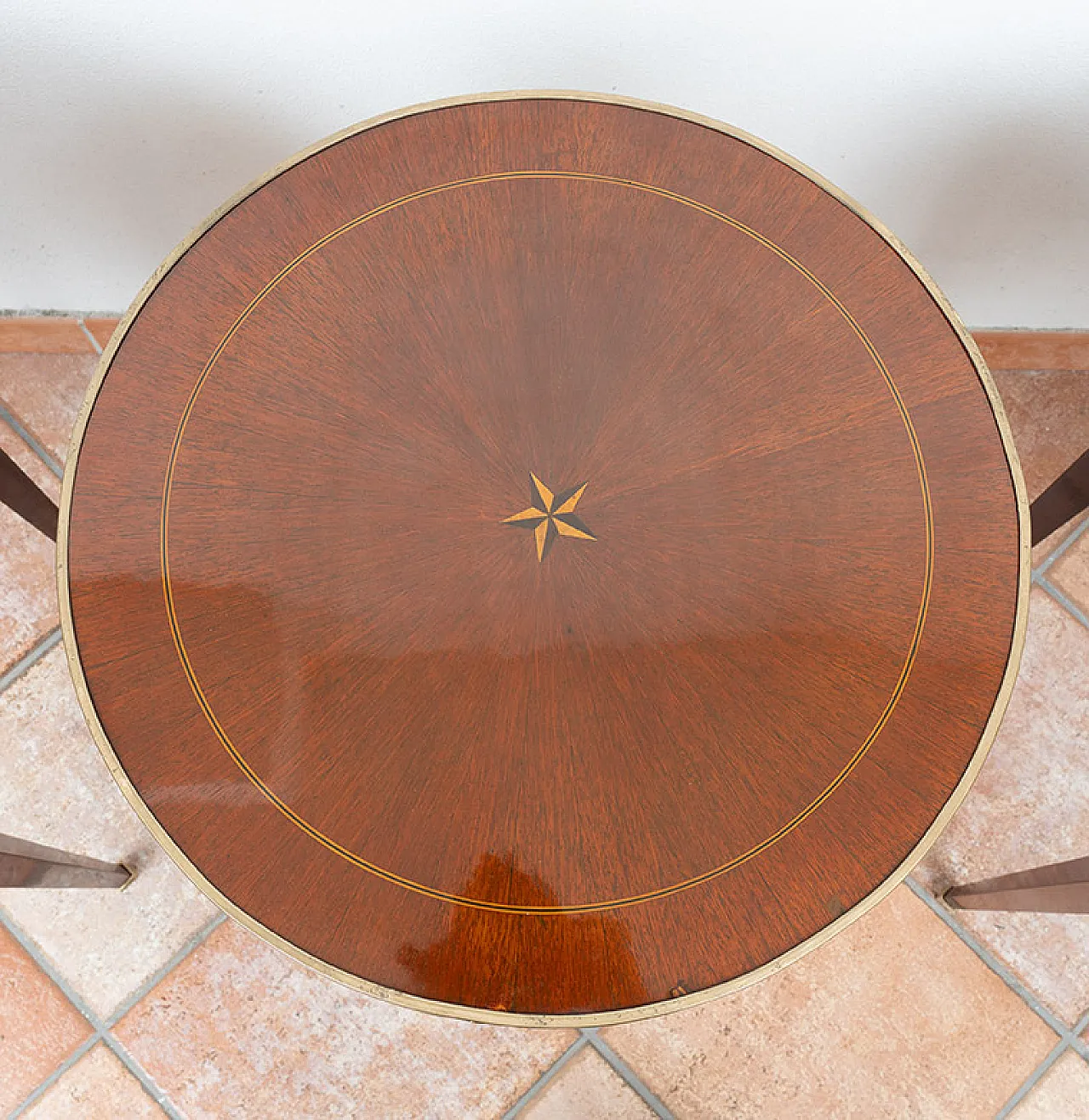 3 Napoleon III coffee tables in mahogany and map, early 20th century 2