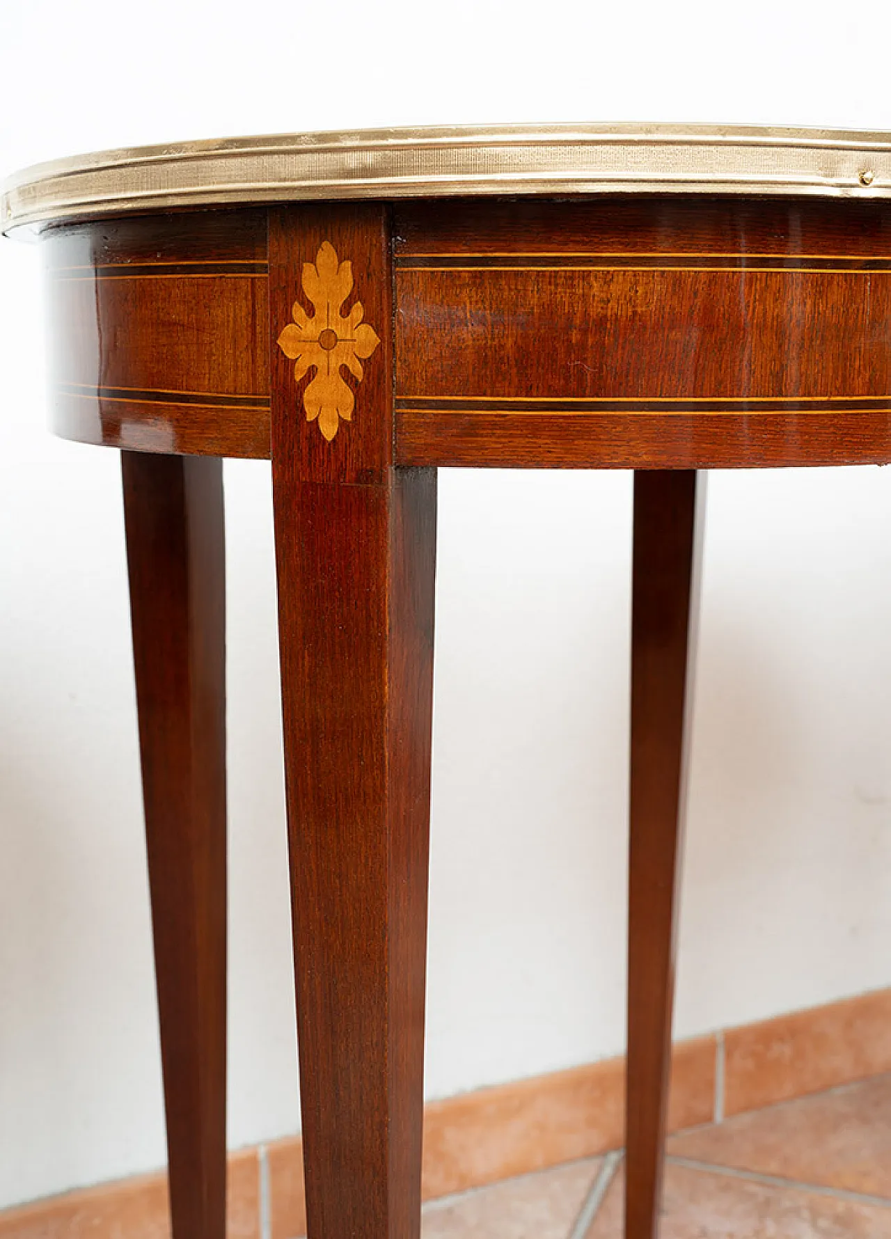 3 Napoleon III coffee tables in mahogany and map, early 20th century 3