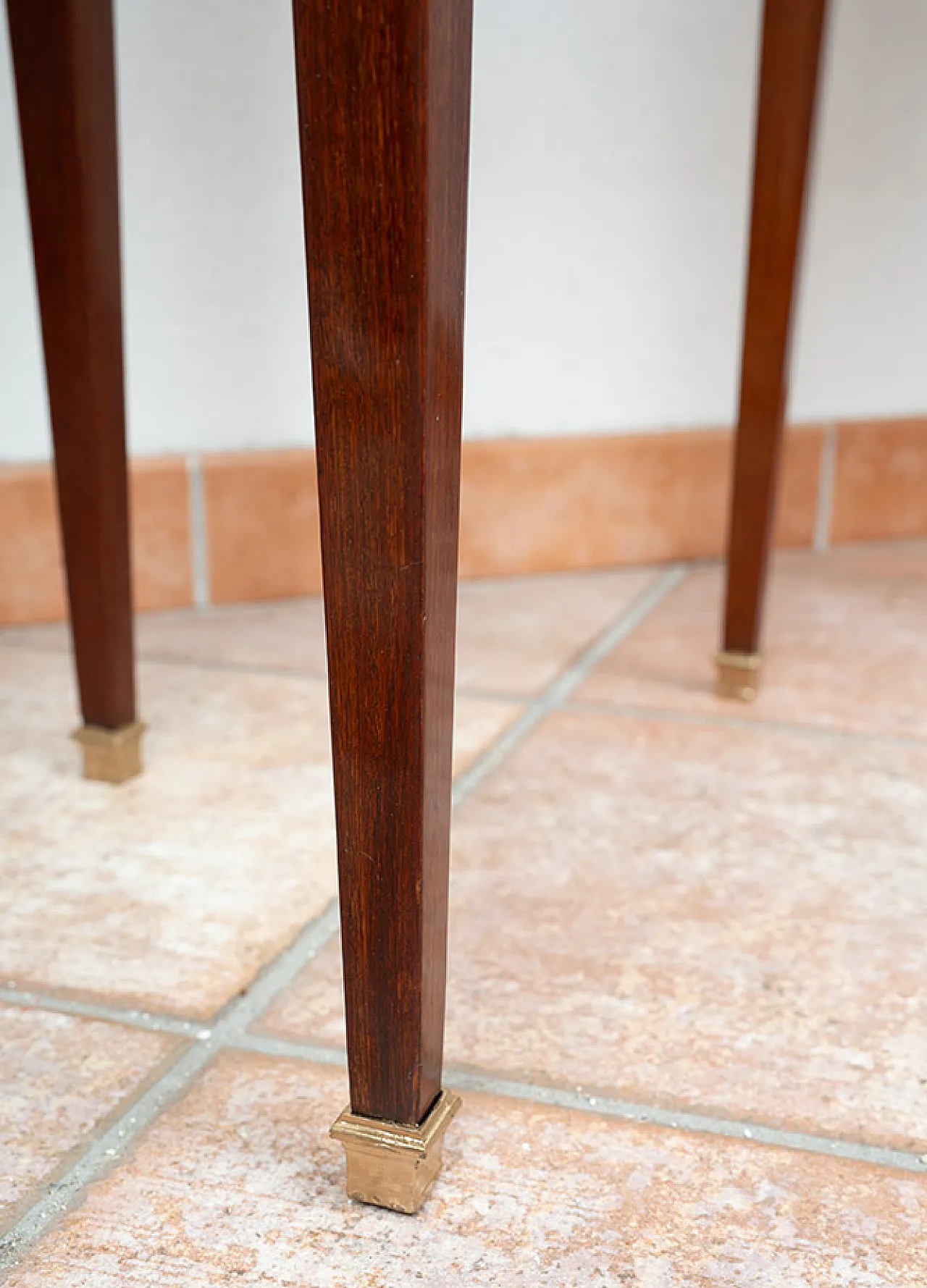 3 Napoleon III coffee tables in mahogany and map, early 20th century 4