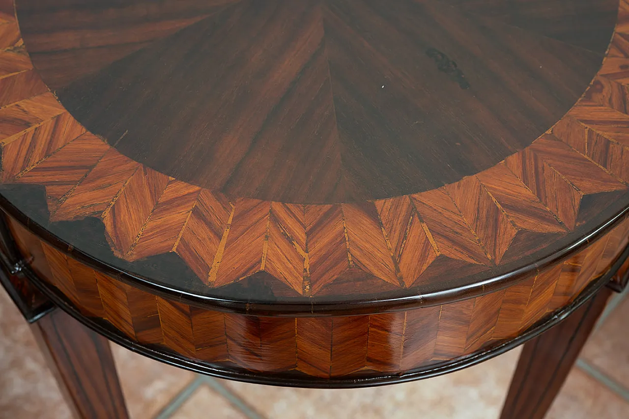 Pair of coffee tables in fine exotic woods, Lombardy, 20th c. 4