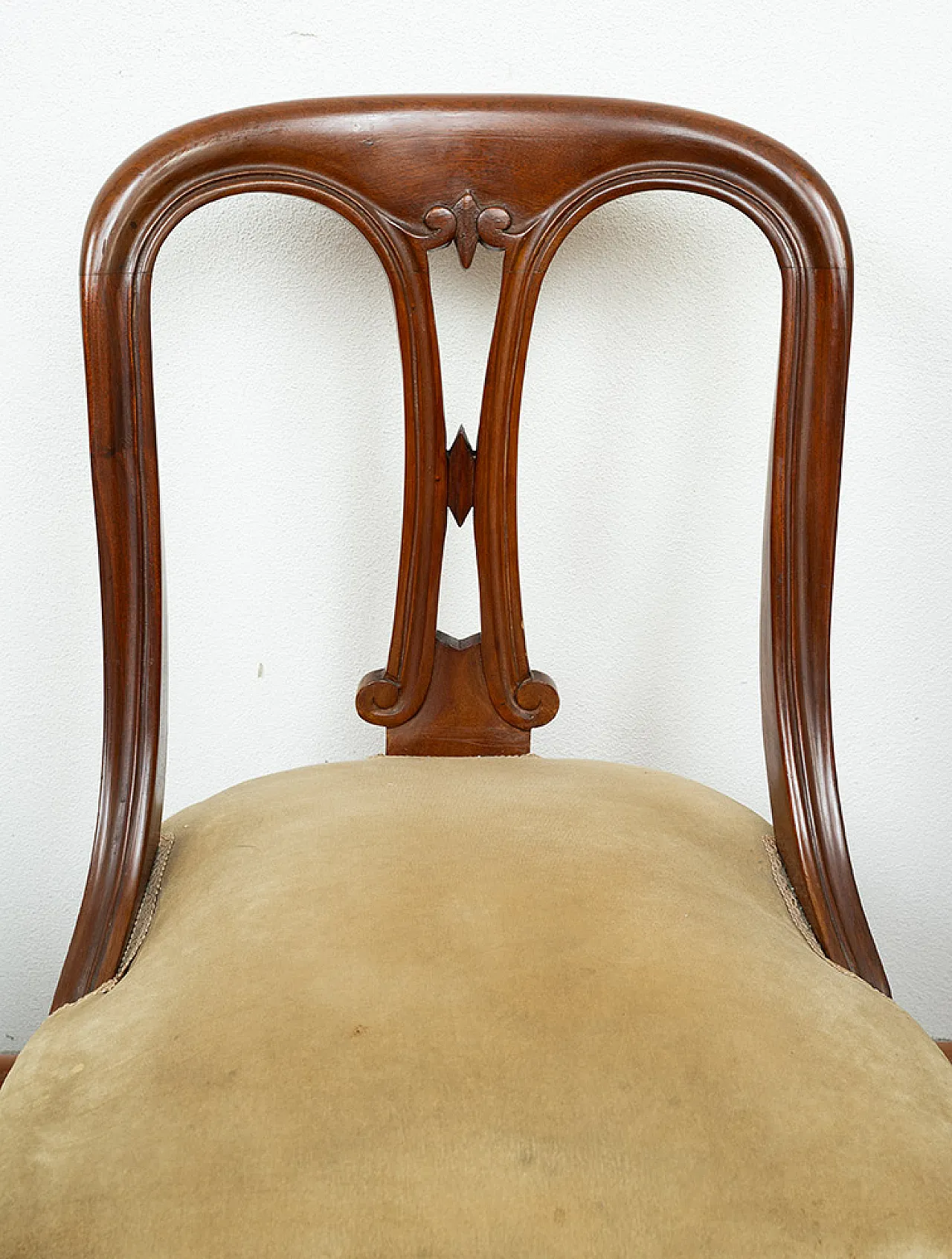 6 sedie pieghevoli in massello di mogano di epoca, '800 2