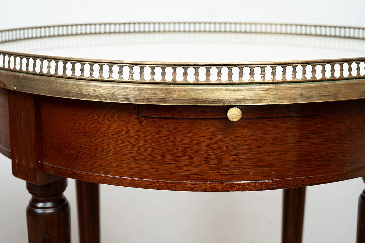 Pair of Napoleon III coffee tables in solid mahogany with plate, 20s 4