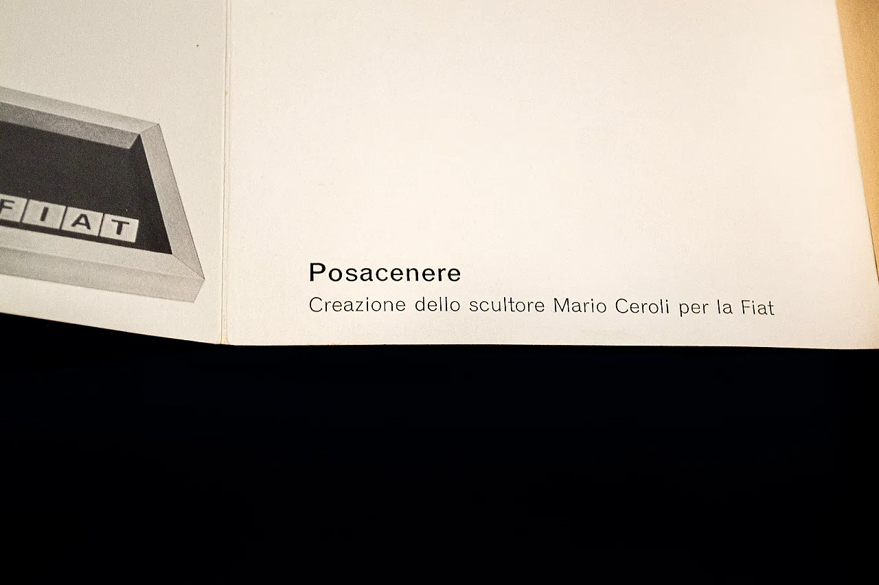 Posacenere o svuotatasche di Mario Ceroli per Fiat Poltronova, anni '70 3