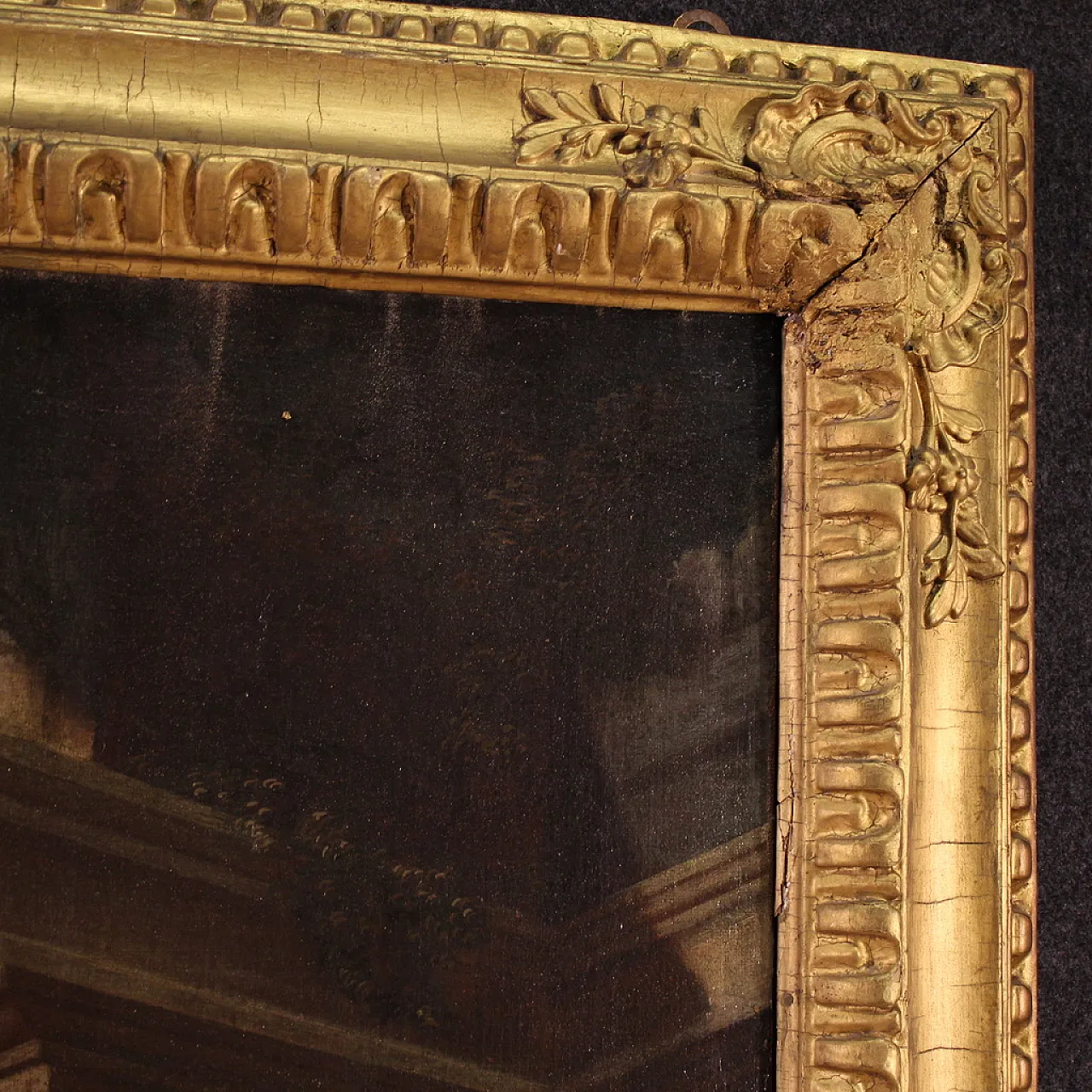 Dipinto italiano Mosè scaccia i pastori, '700 9