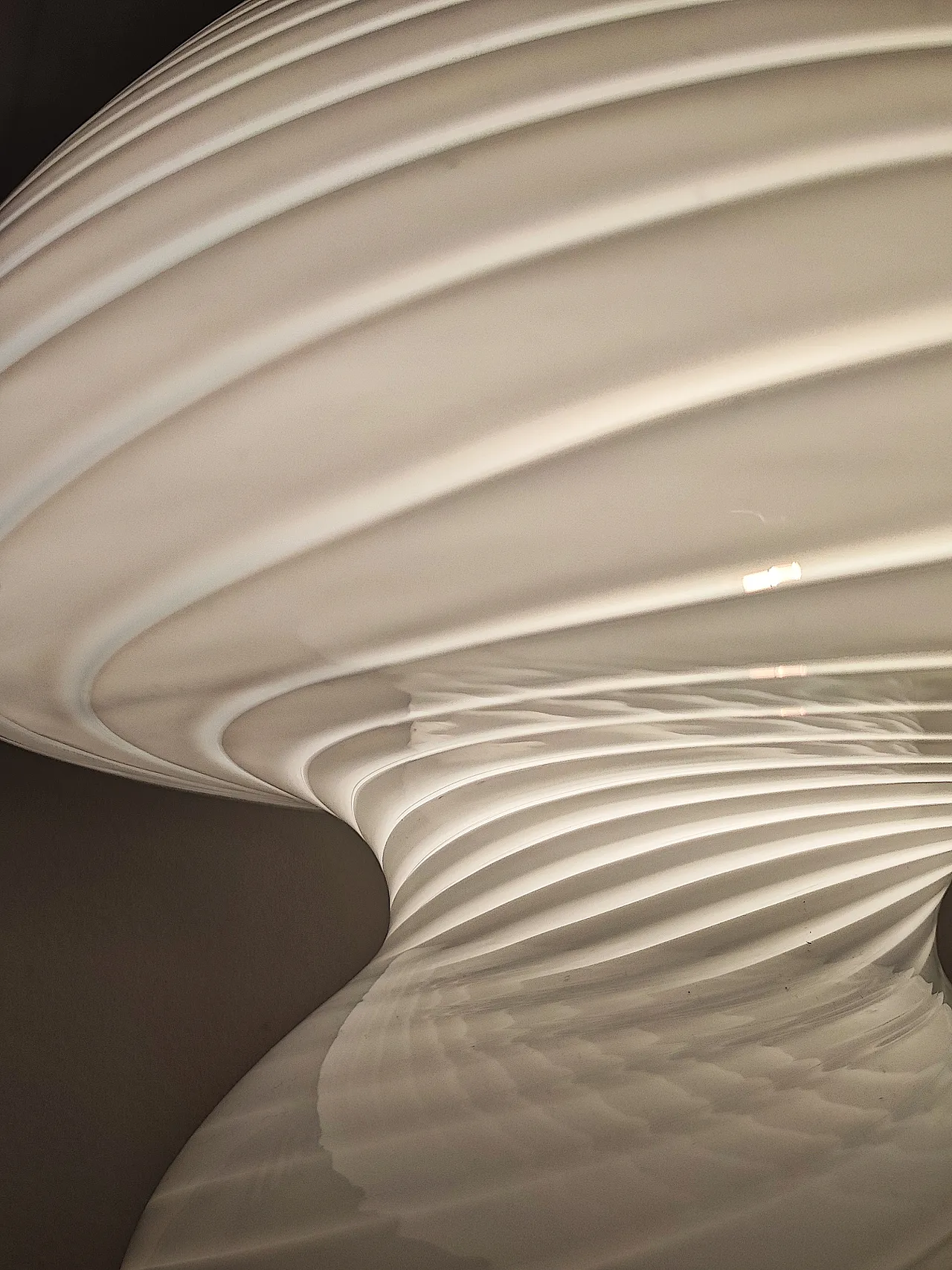 XL Mushroom Lamp Swirl by De Majo Murano white, 1970s 6
