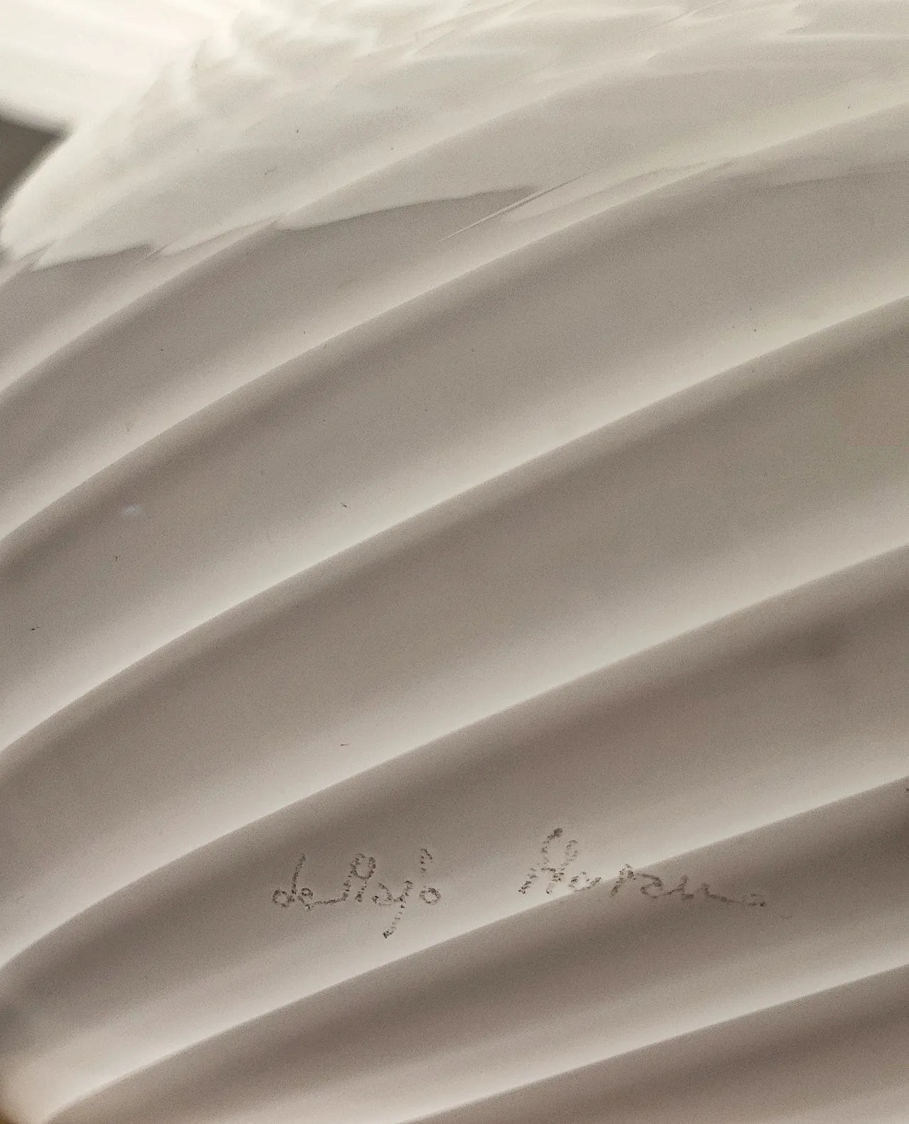 XL Mushroom Lamp Swirl by De Majo Murano white, 1970s 8