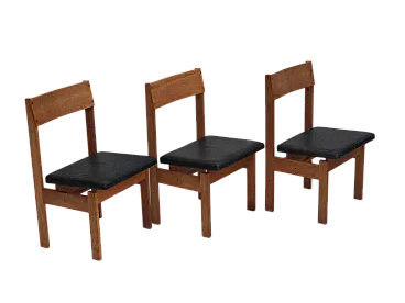 3 sedie da chiesa danesi di Børge Mogensen, anni '70