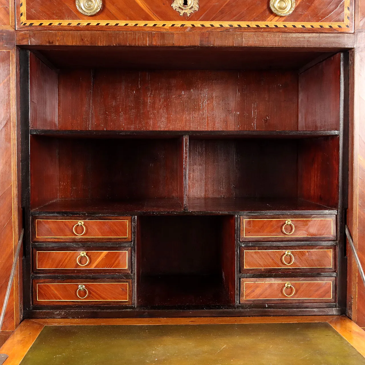 Wood and marble secretary desk, late 19th century 6