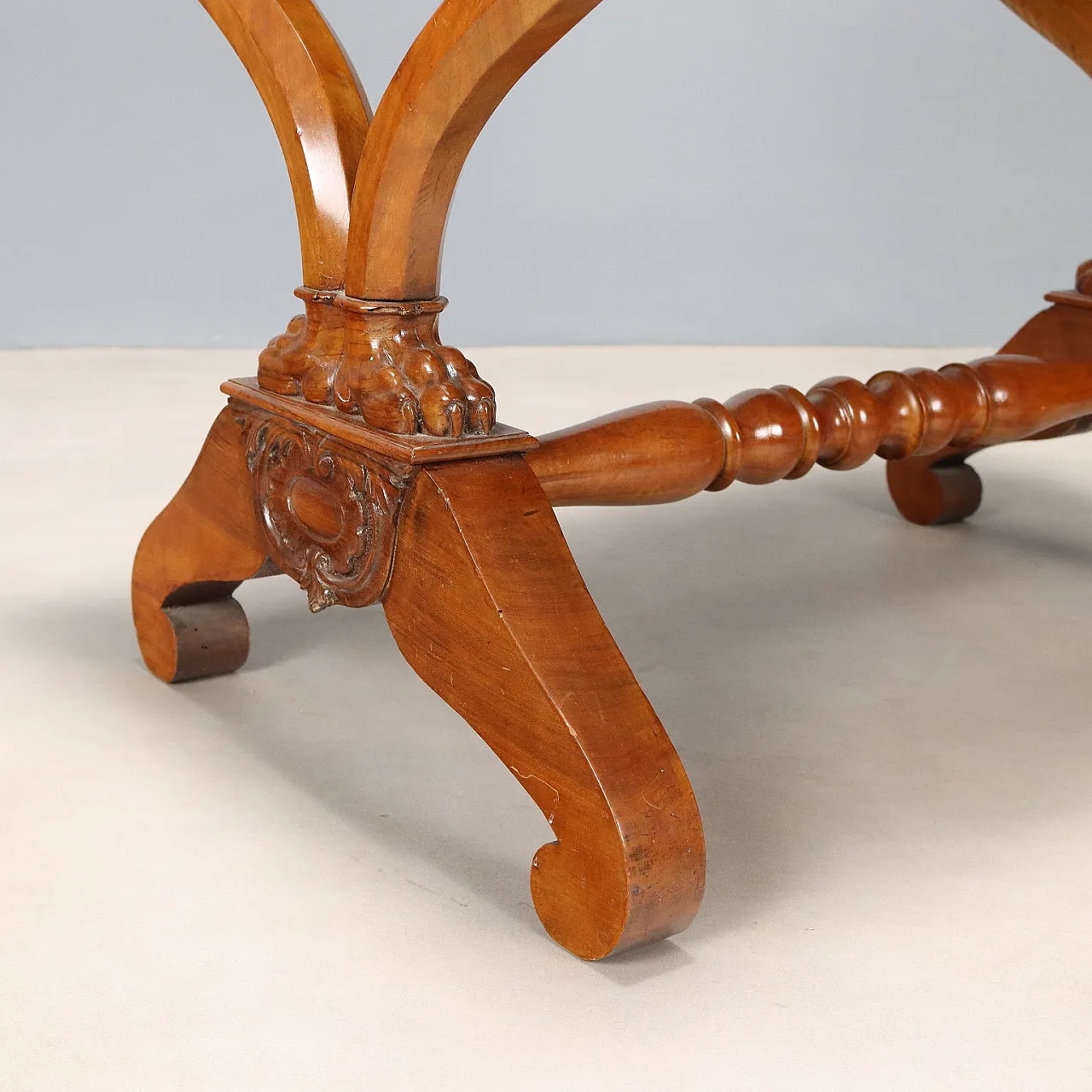 Scrittoio Luigi Filippo in noce, radica di noce e ciliegio, fine '800 8