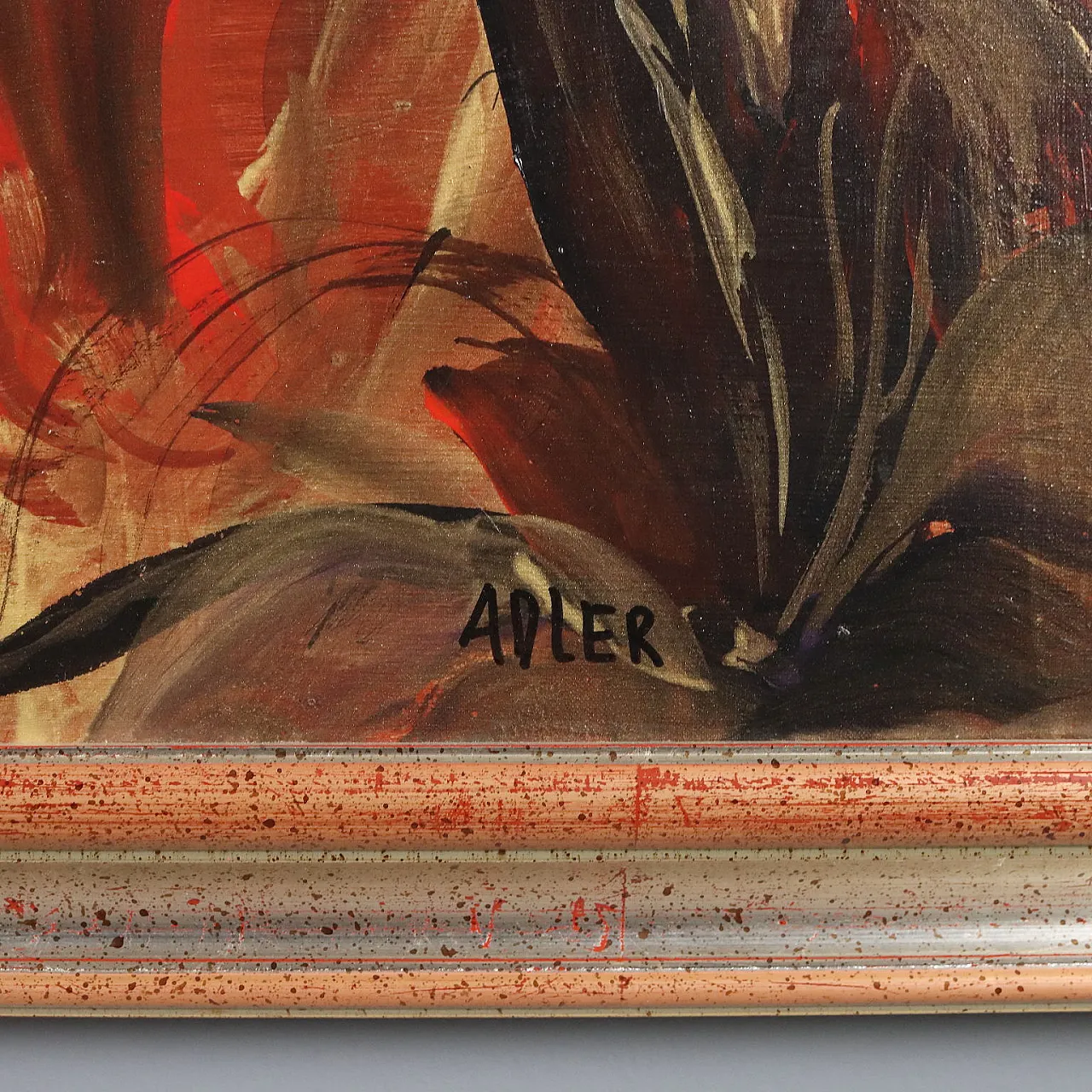 Annabel Adler, tecnica mista su tela con cornice, '900 7