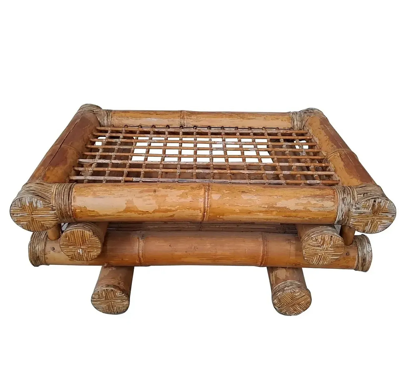 Set di divani in bambù naturale, anni ’70 11