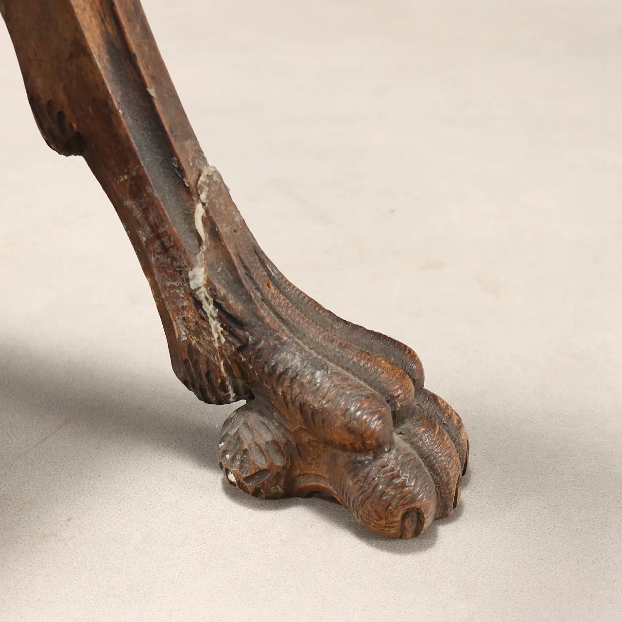 Sgabello Savonarola in noce, in stile Neorinascimentale, fine '800 7