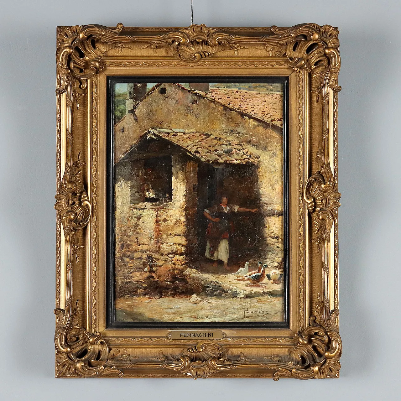 Domenico Pennacchini, olio su tavola, '800 1