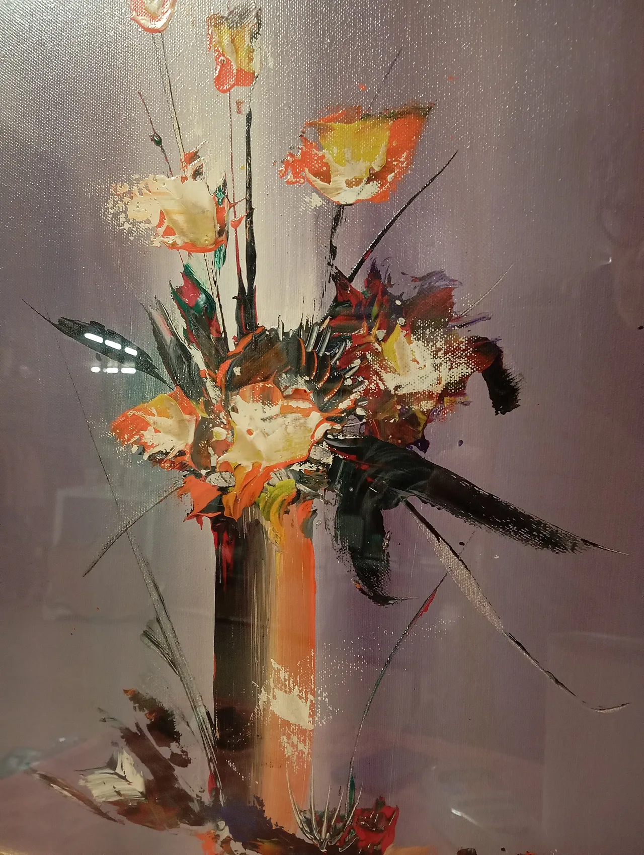 Painting oil on canvas, flower, 90s 5