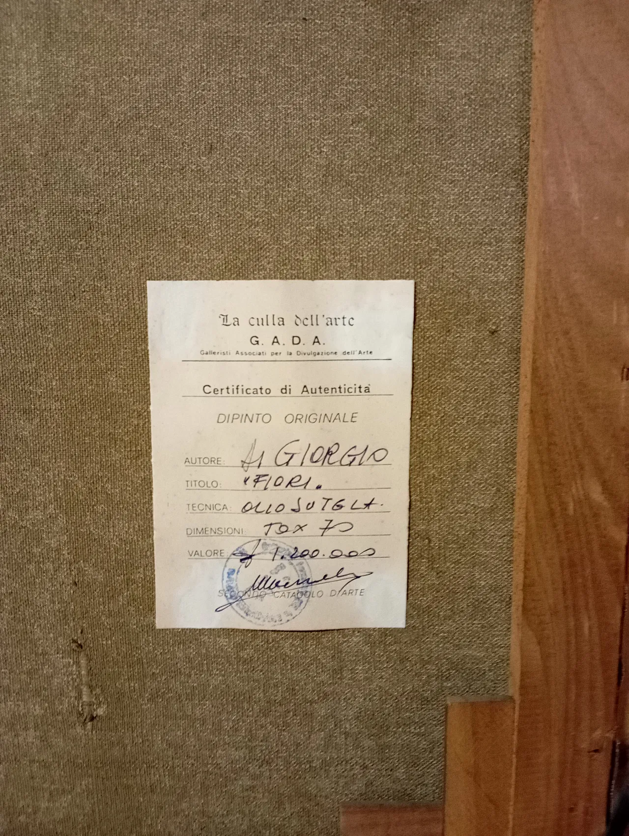 Painting oil on canvas, flower, 90s 8