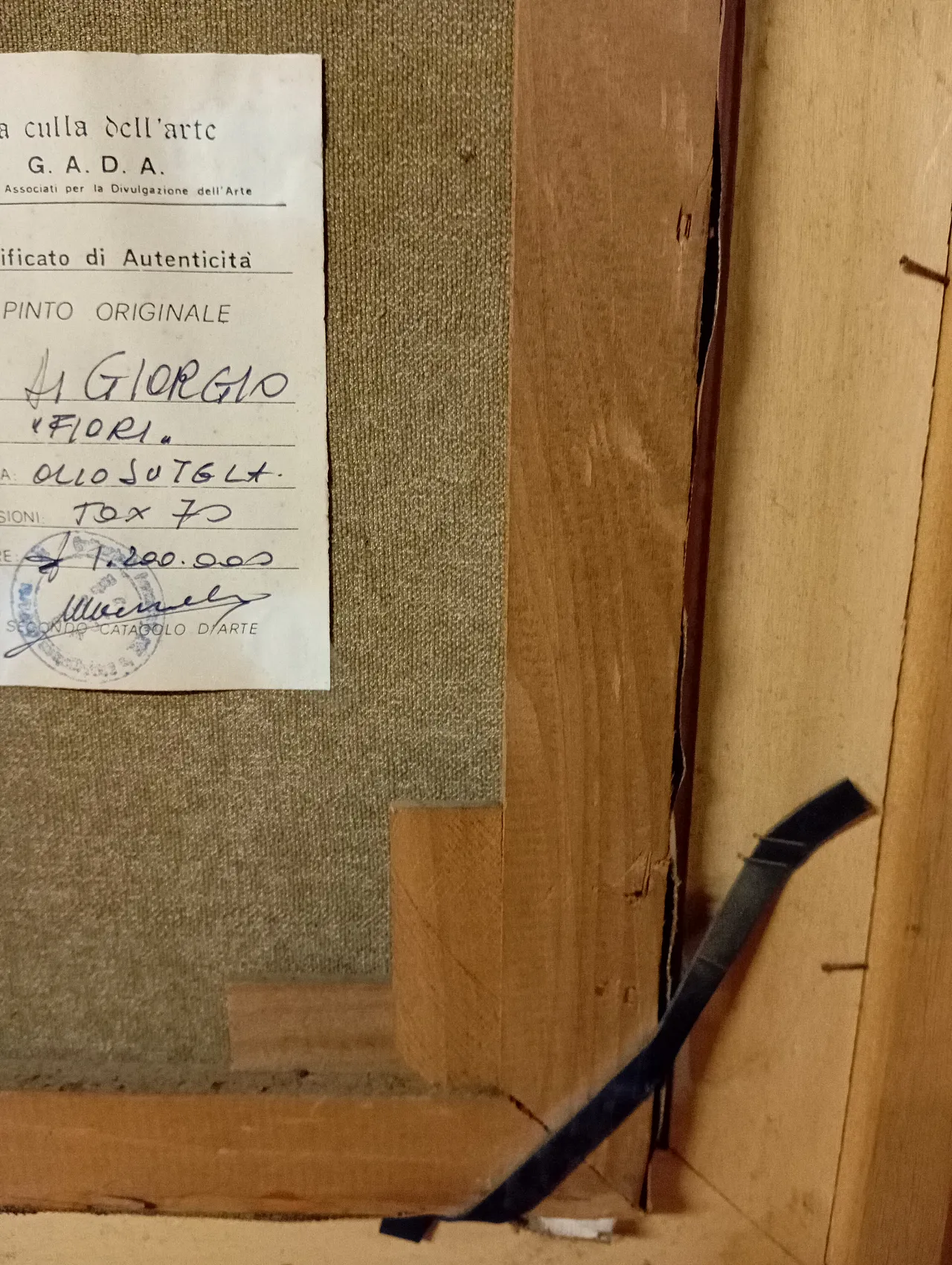 Painting oil on canvas, flower, 90s 9