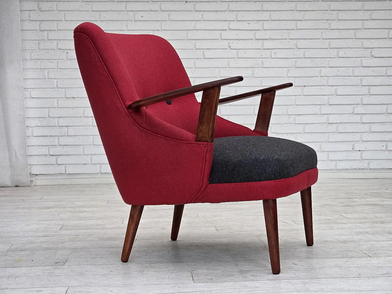 Danish reupholstered wool, 1960s 1