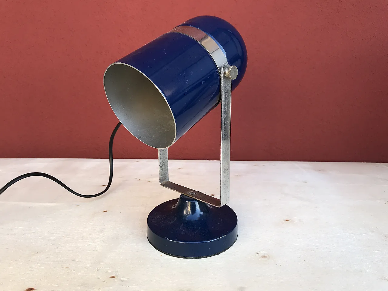 Lamp by Stanislav Indra blue, 70s 2