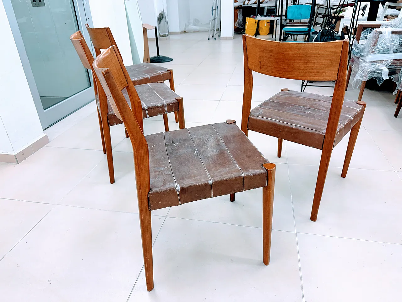 4 Chairs 77for J.L. By Niels Otto Mollers For Mobelfabrik Denmark 1960 8