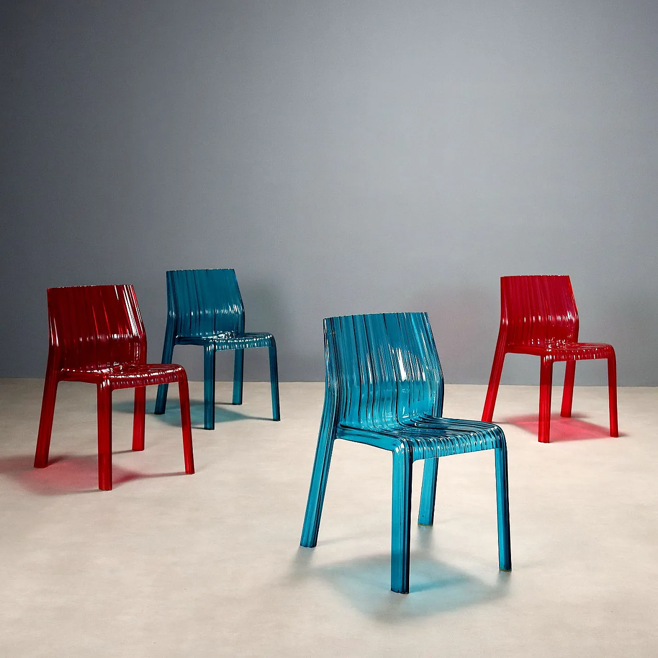 4 Sedie Kartell Frilly di Patricia Urquiola, anni 2000 1