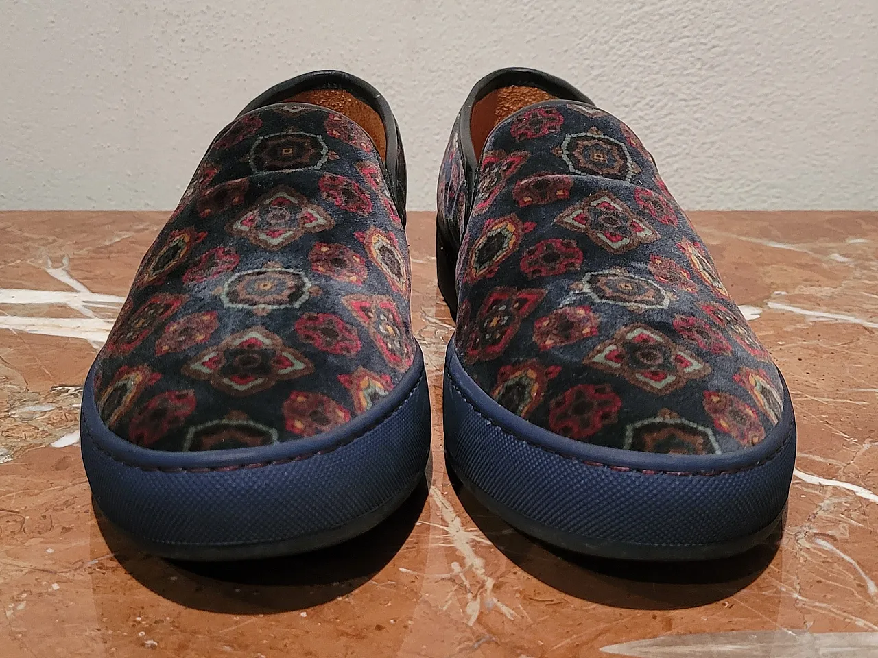 Scarpe slip-on in pelle e velluto Etro, Milano, anni 2000 3