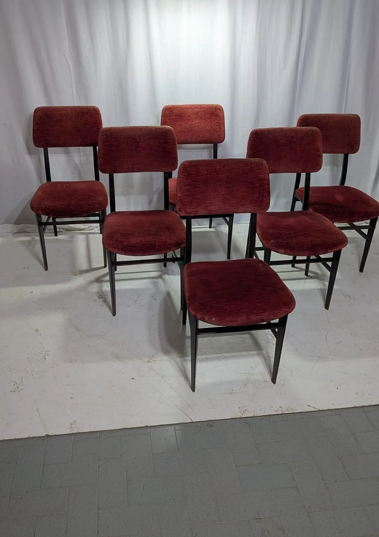 6 chairs by Vittorio Dassi, 50s 2