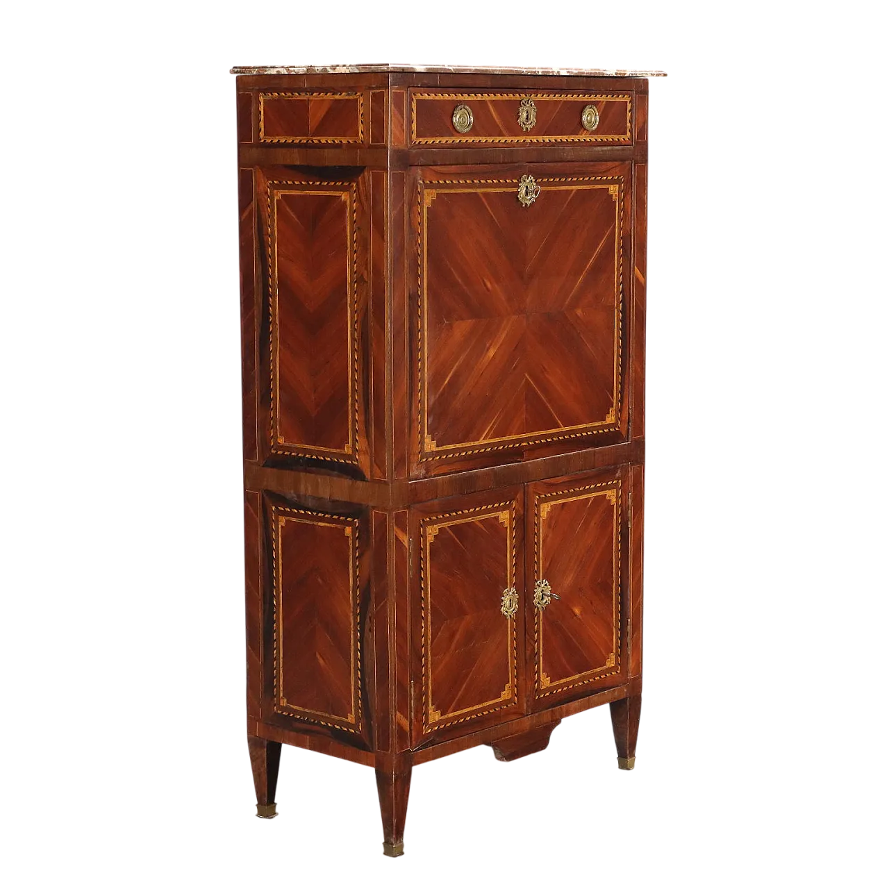 Wood and marble secretary desk, late 19th century 11