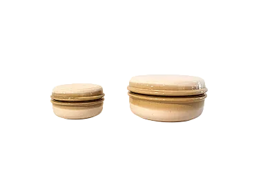 Pair of ceramic boxes by Franco Bucci for Pesaro Workshop, 1970s