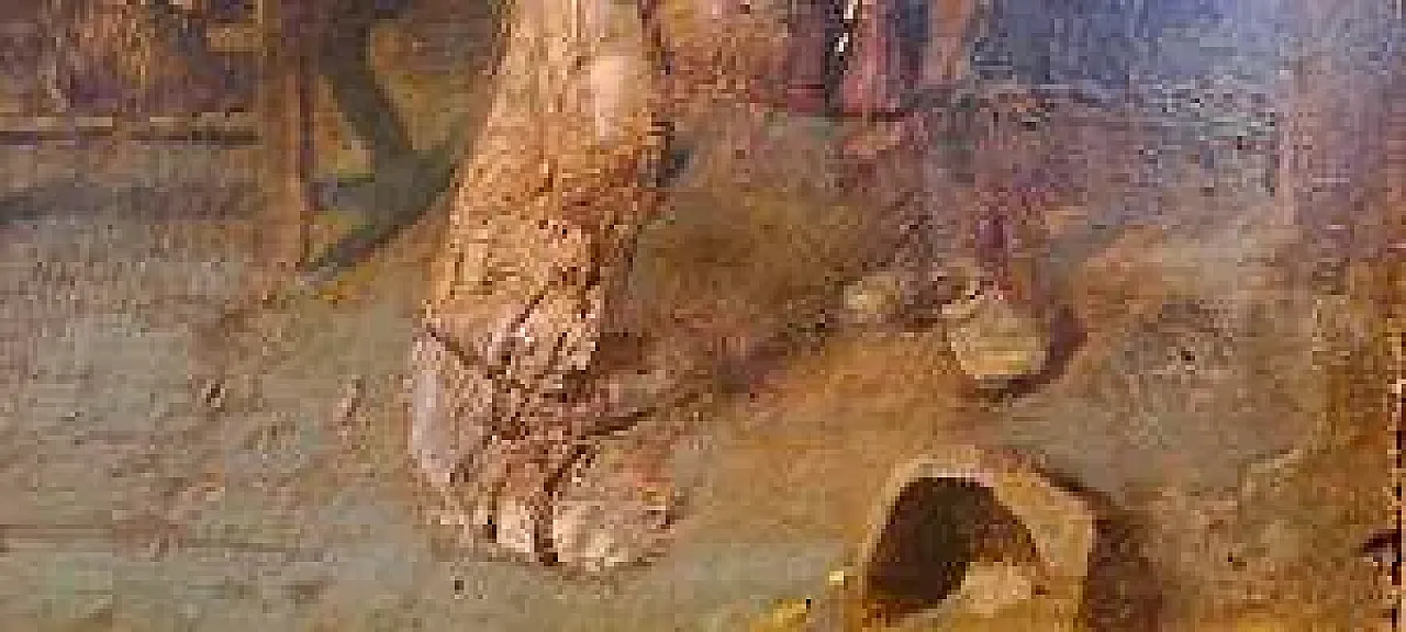 Interior with Bagpipers, oil on panel, 19th century 6