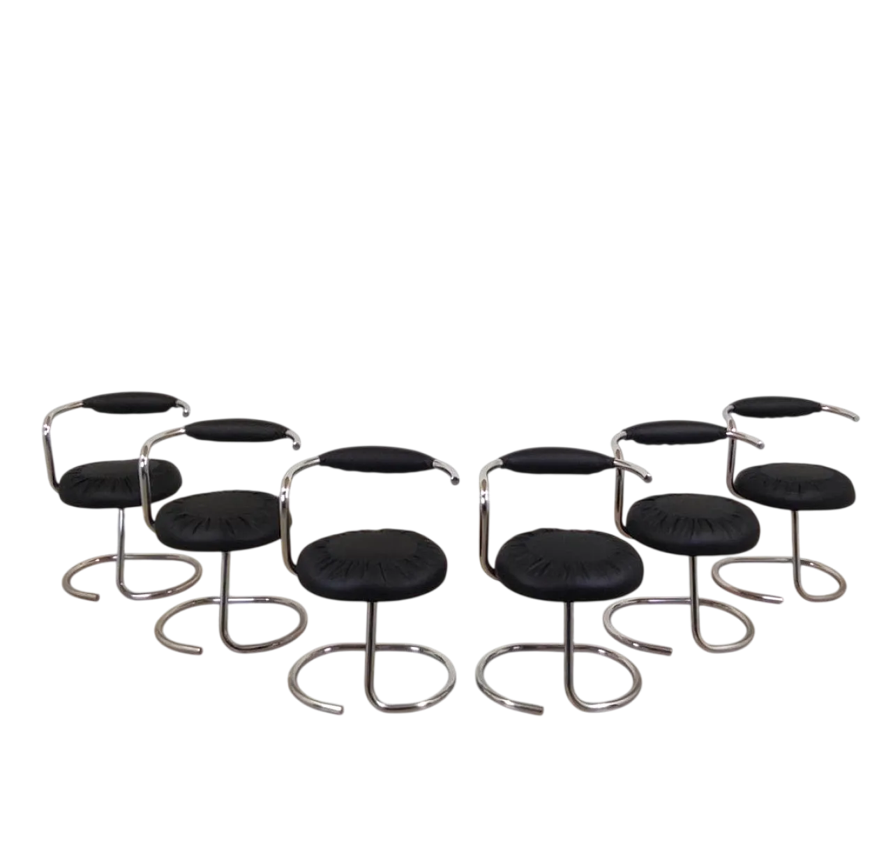 6 Cobra chairs by Giotto Stoppino, 1970s 12