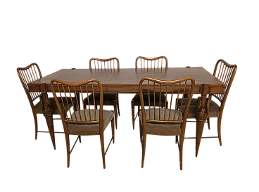 Table and chairs by Pierluigi Colli for Framar, 1950s