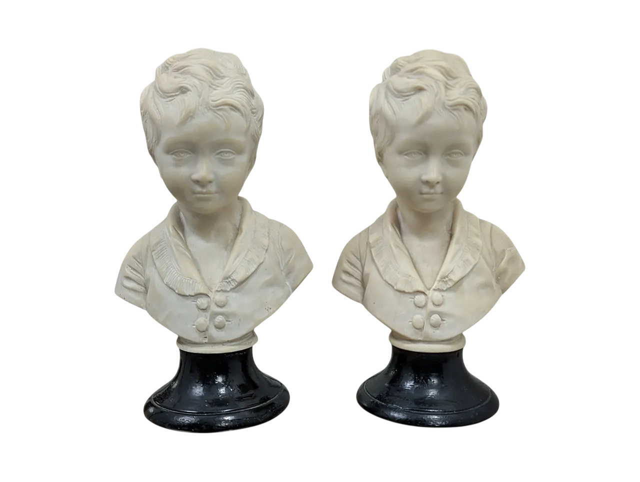 Pair of marble busts of a European child, 19th century 10