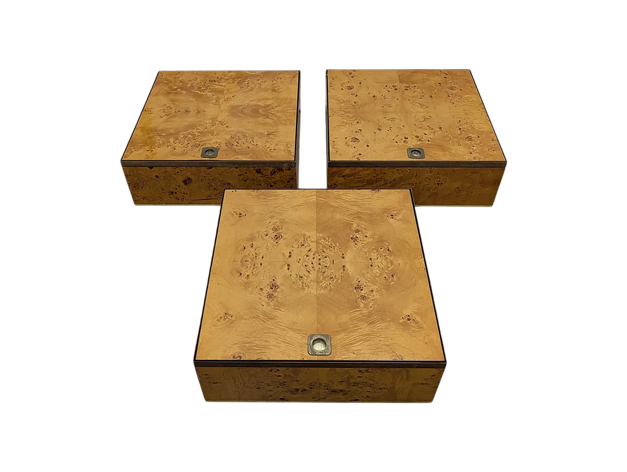 3 tavolini contenitori di Willy Rizzo, anni '70 6