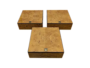 3 tavolini contenitori di Willy Rizzo, anni '70