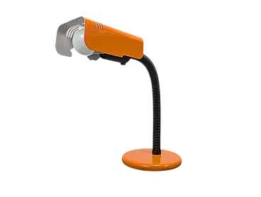 Lampada da tavolo arancione di Targetti, anni '70