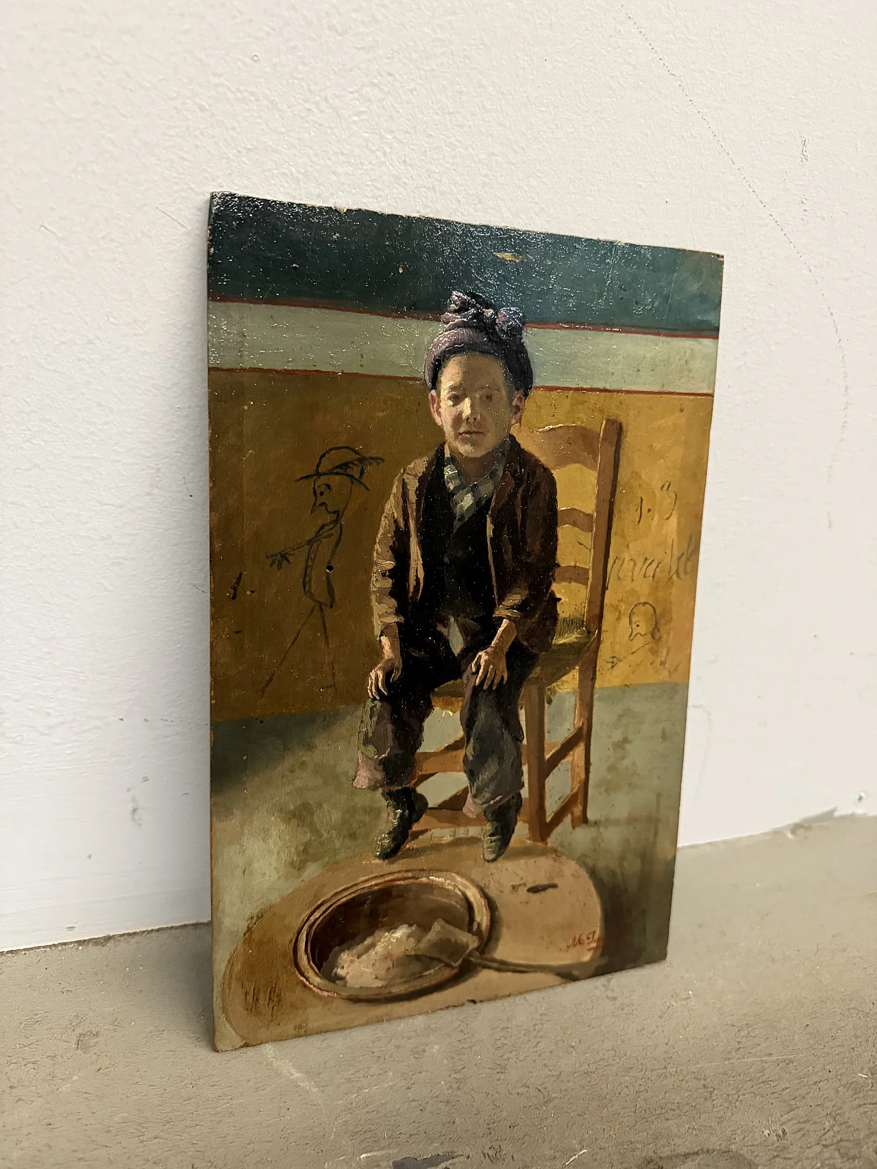 Olio su tavola '800, Bambino di Janotta Michele, '900 4