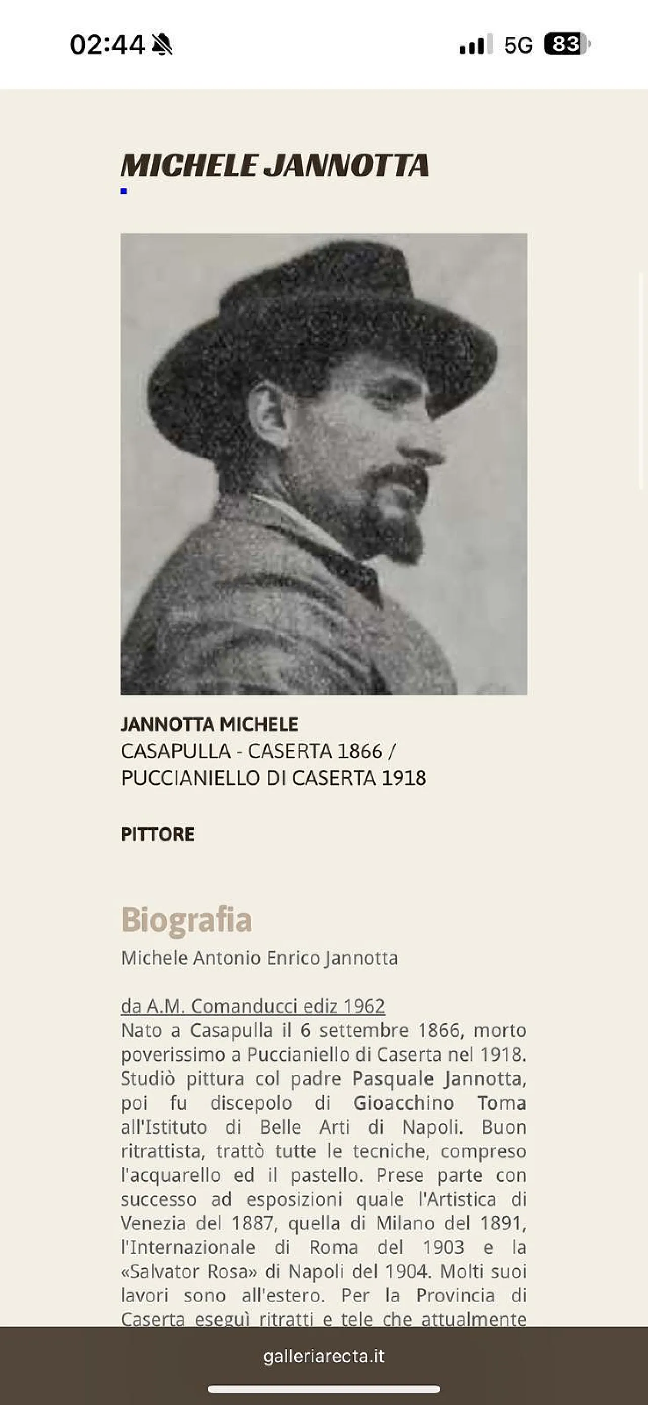 Olio su tavola '800, Bambino di Janotta Michele, '900 11