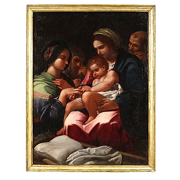 Italian painting, mystical marriage, 17th century