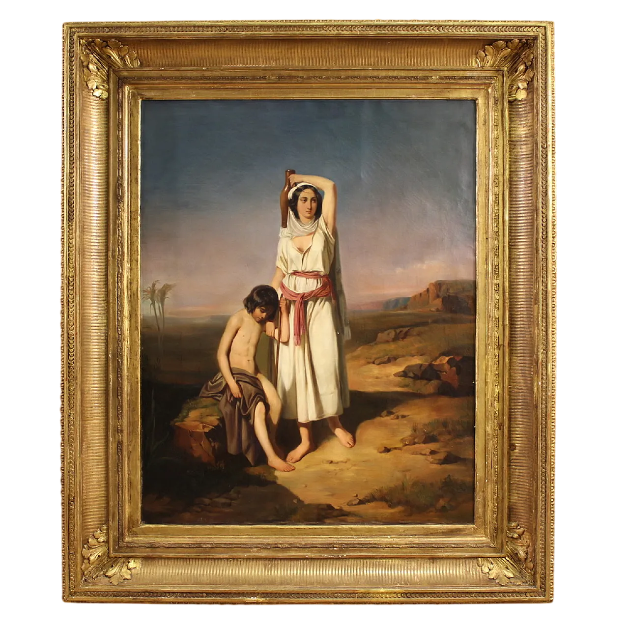 French painting, Hagar and Ishmael, 19th century 15