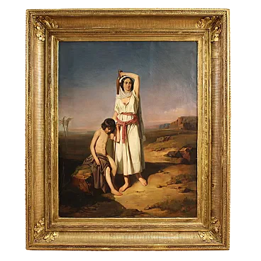French painting, Hagar and Ishmael, 19th century