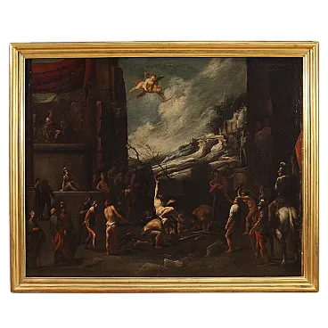 Religious painting, Martyrdom of San Lorenzo, 17th century