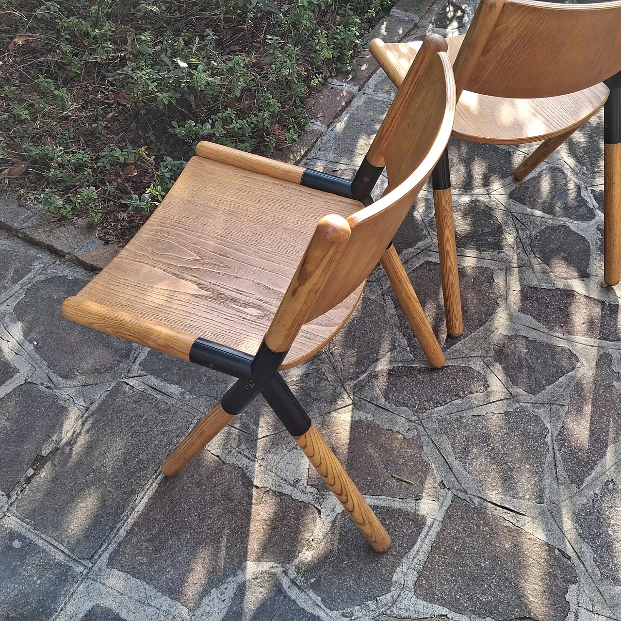 Coppia di Sedie Nodo di Mauro Pasquinelli per Tisettanta, anni '70 10