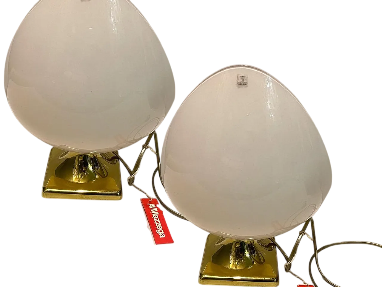 Lampada da tavolo in vetro di Murano di Mazzega, anni '70 5