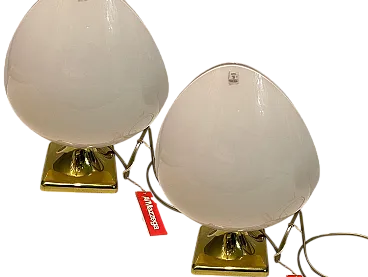 Lampada da tavolo in vetro di Murano di Mazzega, anni '70