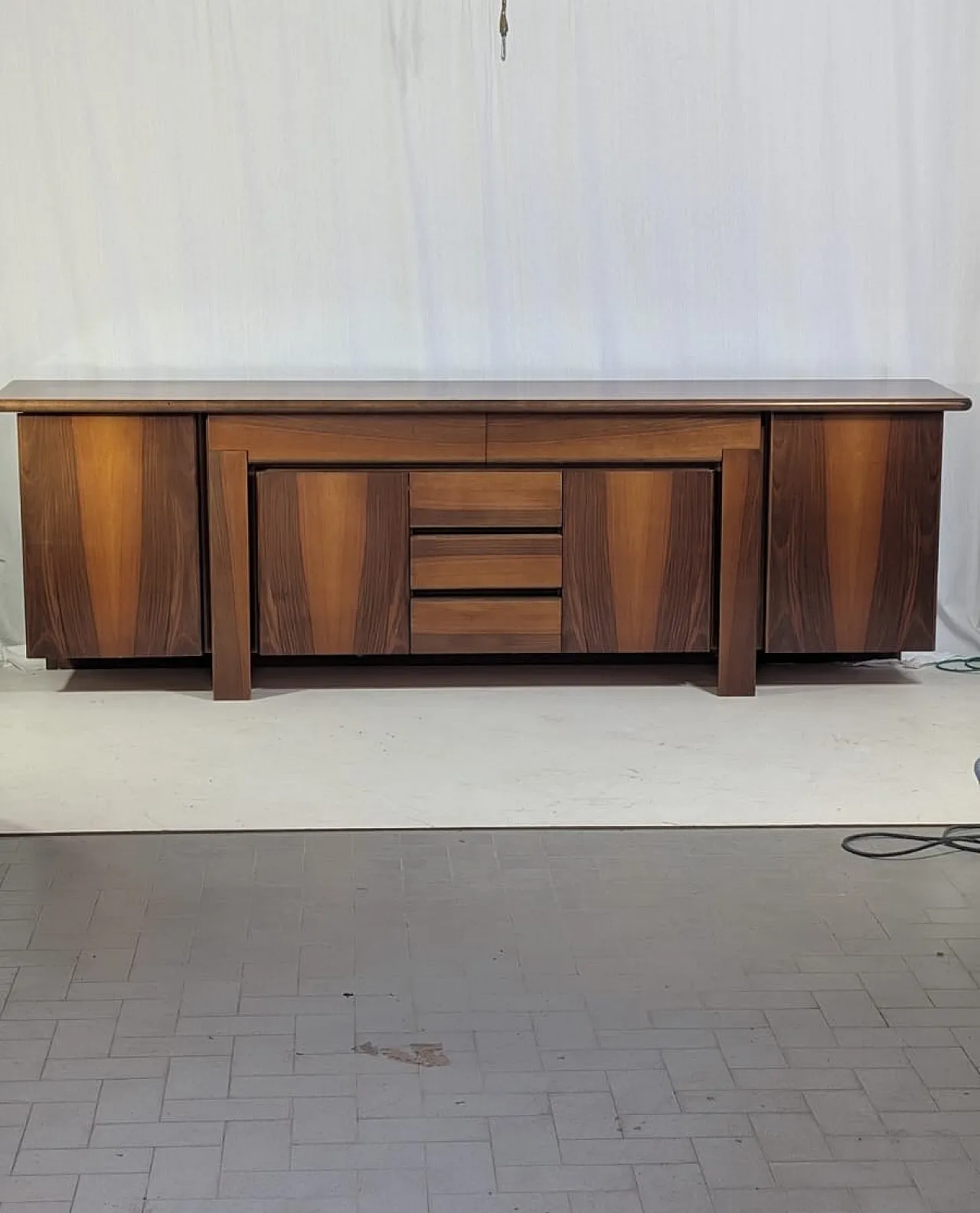 Walnut Sapporo Sideboard by Mario Marenco for Mobilgirgi, 70s 1
