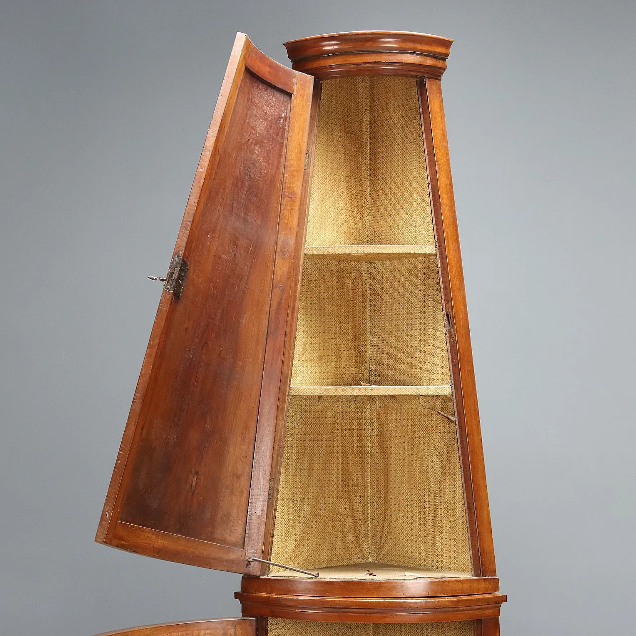 Walnut and brass corner cabinet, 19th century 3