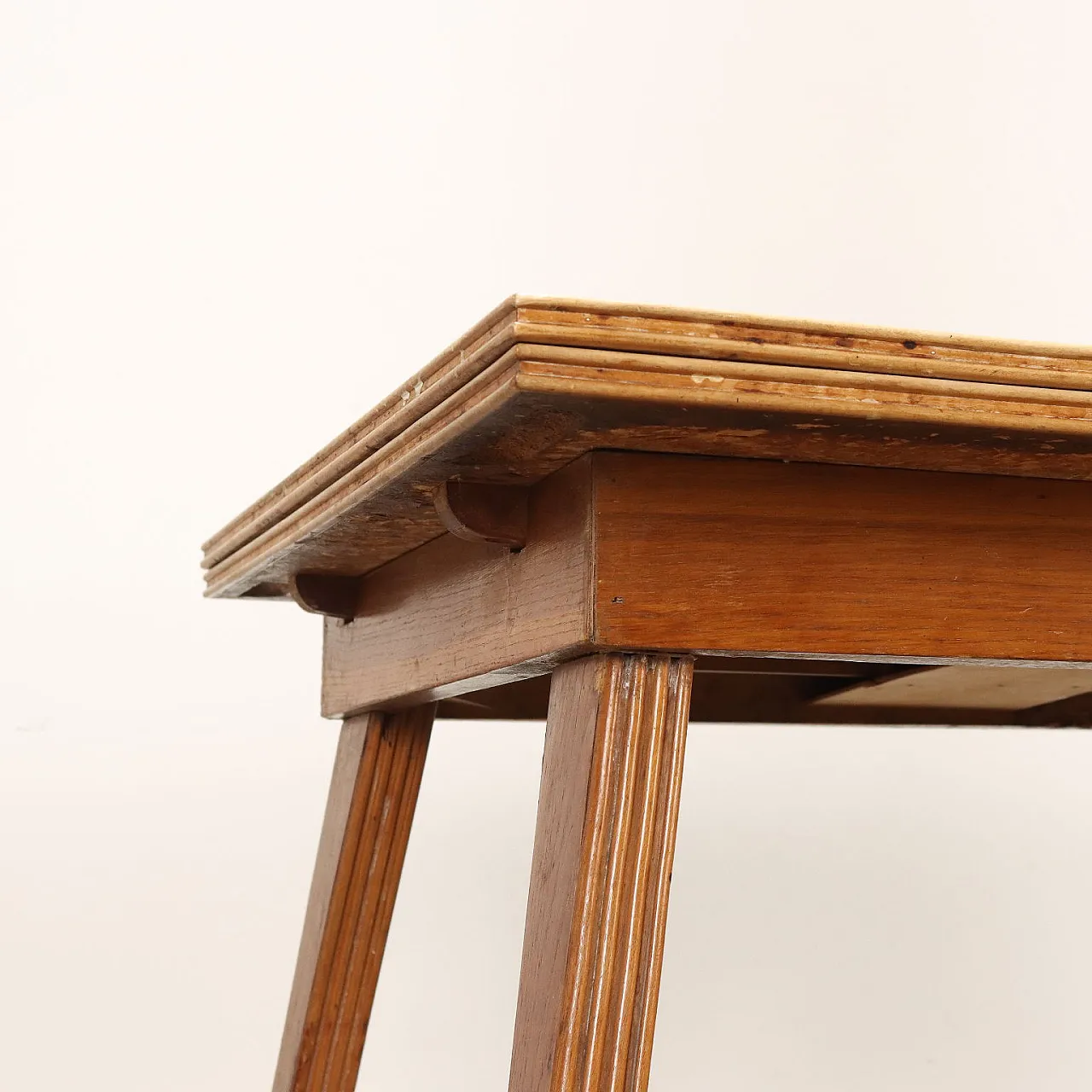 Extending table in red laminated wood, 1960s 5