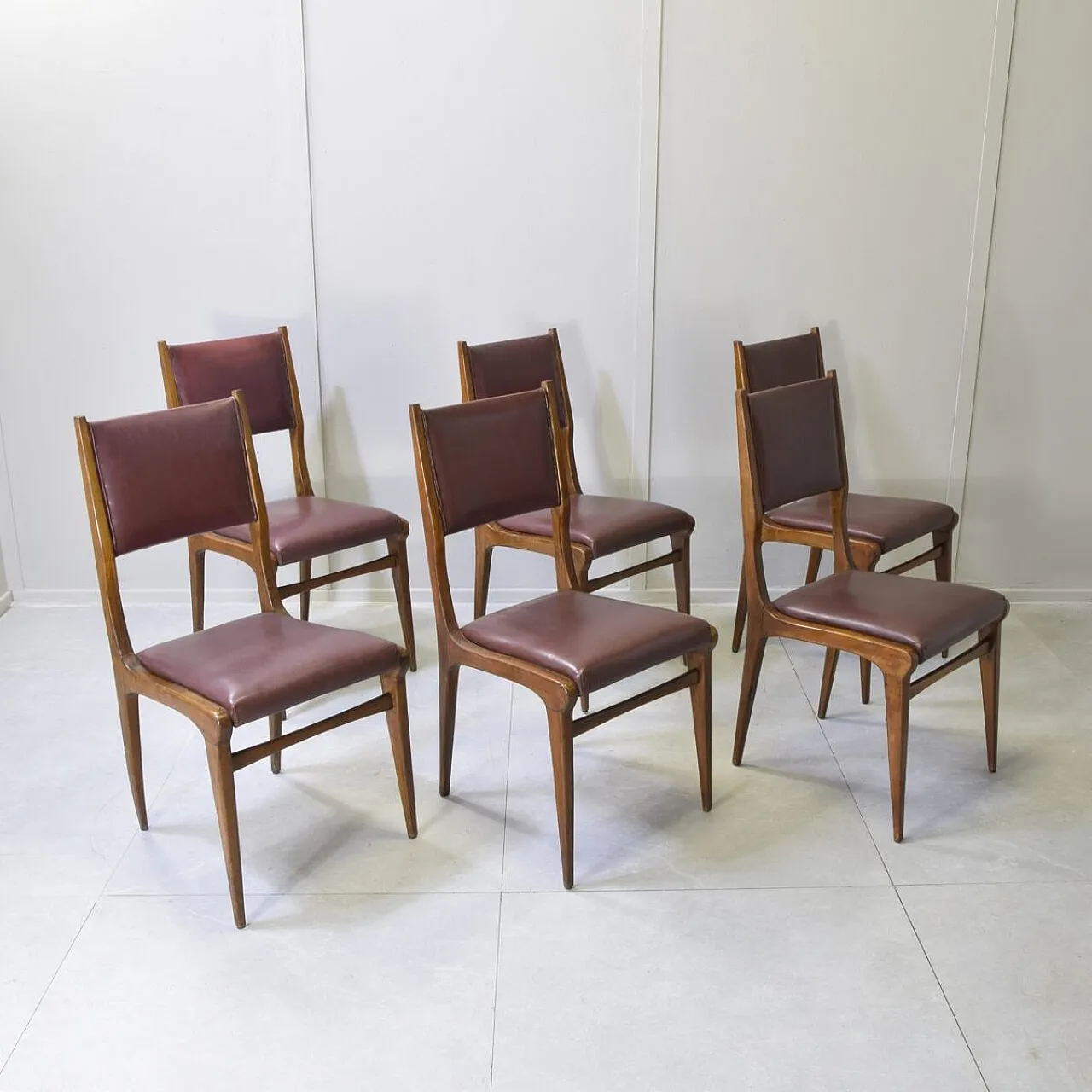 6 Chairs attributed to Carlo de Carli, 1950s 1