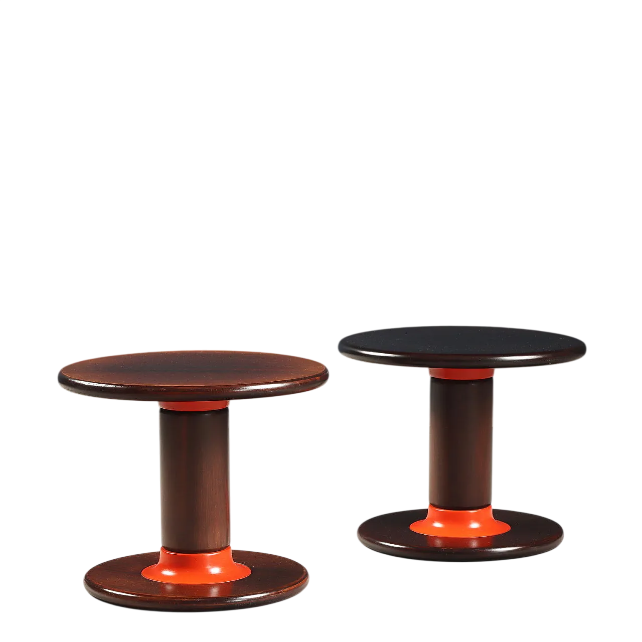 Pair of Rocchetto tables by Ettore Sottsass for Poltronova, 1960s 2